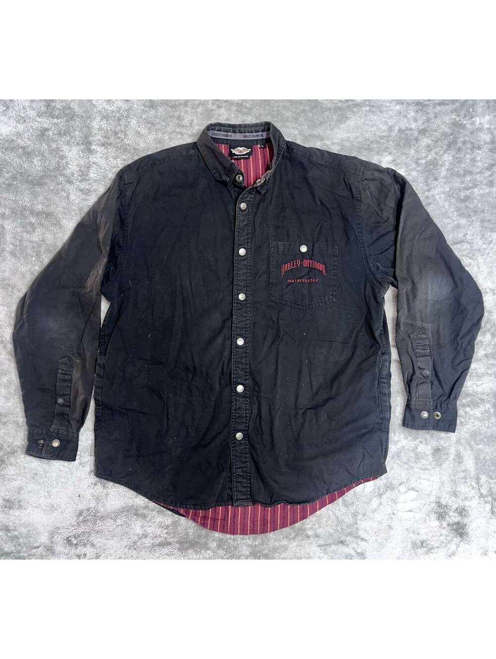 Vintage Harley Davidson “Knights of the Open Road” Snap Button Jacket Large